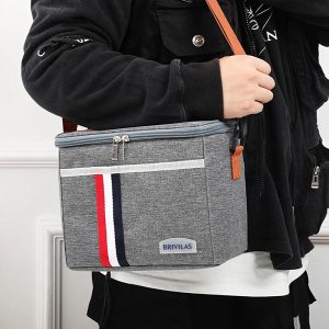 Grey Lunchbag with strap