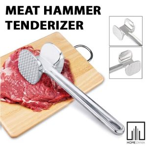 Manual home use meat tenderizer, aluminium meat hammer