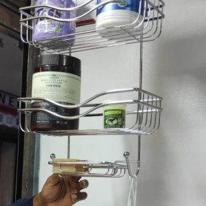 Stainless steel shower caddy, bathroom organizer