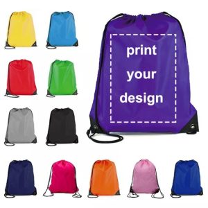 Waterproof drawstring bag 100% polyester ideal for gym and hiking