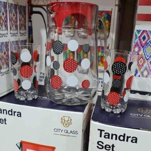 7 pieces Tandra set, Juice glass set, water Jug set with siz glass cup