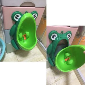 Baby boy wall mounted urinal potty, potty training for boys, boys urinal frog design potty.