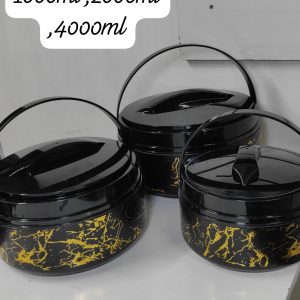 Stylish Nordic designs 3 sets black hot pots quth handle