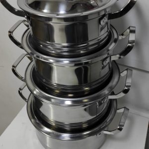 Stainless steel sufuria set 18cm20cm22cm24cm cookware set can use Gas, hot plate, Halogen and induction
