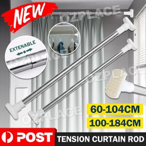 Tension shower curtain rod, shower Curtain metal rod