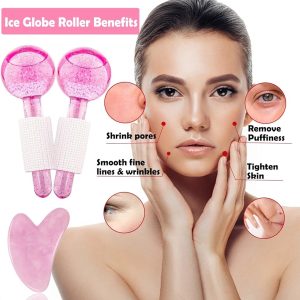 Ice ball facial massager tool