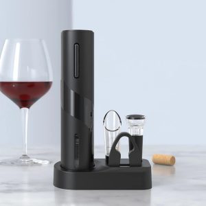 Electric wine opener with stand